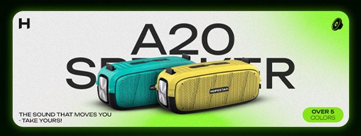 Web Banners for Hopestar – Bold UI Design for Bluetooth Speaker Brand